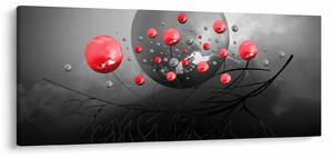 Slika crvenih apstraktnih kugli (120x50 cm)