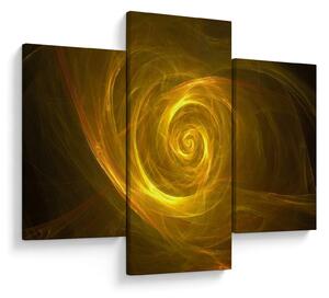Slika apstraktne žute spirale (90x60 cm)
