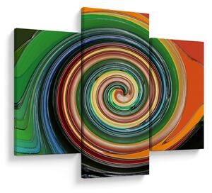 Apstraktna slika - spirala u boji (90x60 cm)