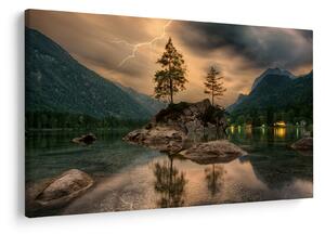 Slika - jezero u planinama (90x60 cm)