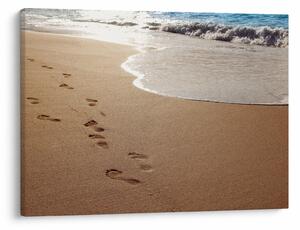 Slika - otisci stopala u pijesku i more (70x50 cm)