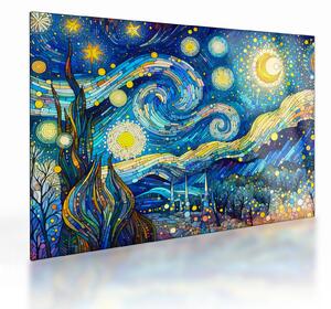 Staklena slika – Mozaik zvjezdane noći (70x50 cm)