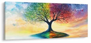 Slika – Oslikano drvo godišnjih doba (120x50 cm)
