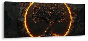 Slika – Drvo života u lavi II. (120x50 cm)
