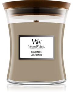Woodwick Cashmere mirisna svijeća s drvenim fitiljem 275 g