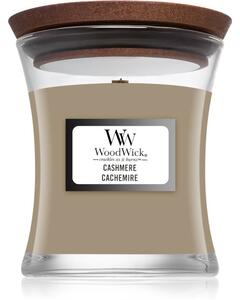 Woodwick Cashmere mirisna svijeća s drvenim fitiljem 85 g