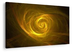Slika apstraktne žute spirale (90x60 cm)
