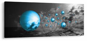 Slika svijetlo plavih kugli (120x50 cm)
