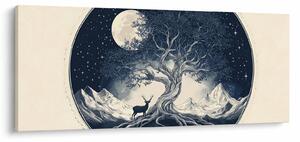 Slika – Magično drvo s jelenom I. (120x50 cm)