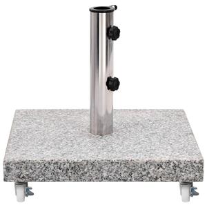 VidaXL Stalak za suncobran od granita 30 kg četvrtasti sivi