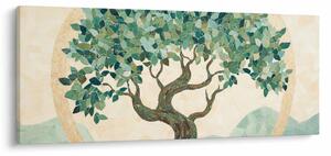Slika – Elegantna mozaika s drvetom (120x50 cm)