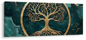 Slika – Zlatno drvo života u mramoru (120x50 cm)