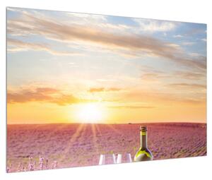 Slika polja lavande i vina (90x60 cm)