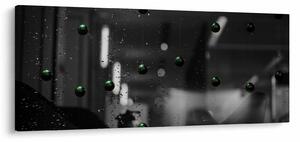Apstraktna slika - zelene kuglice (120x50 cm)