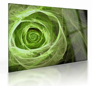 Staklena slika - Sažetak Rose Green (70x50 cm)