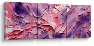 Slika - Romantična apstrakcija (sa satom) (90x30 cm)