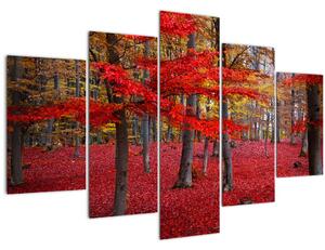 Slika - Rdeči gozd (150x105 cm)