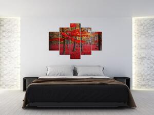 Slika - Rdeči gozd (150x105 cm)