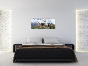 Slika - Živali na otoku (120x50 cm)
