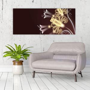 Slika - Svetle rože (120x50 cm)