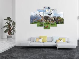 Slika - Živali na otoku (150x105 cm)