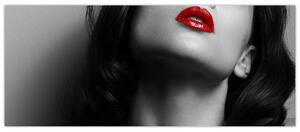 Slika - Portret ženske z rdečo šminko (120x50 cm)