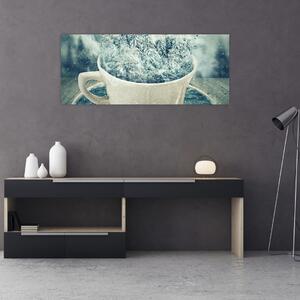 Slika - Zimski svet v skodelici (120x50 cm)