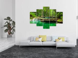 Slika - Slap Erawan v Kanchanaburiju na Tajskem (150x105 cm)