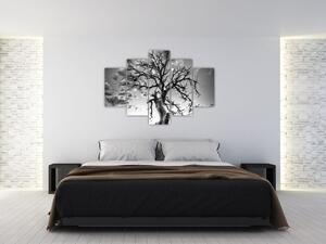 Slika - Črno-belo drevo (150x105 cm)