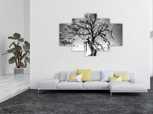 Slika - Črno-belo drevo (150x105 cm)