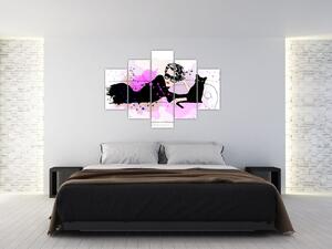 Slika - Ženska s črno mačko (150x105 cm)