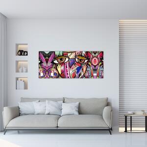 Slika - Ulična umetnost - sova (120x50 cm)