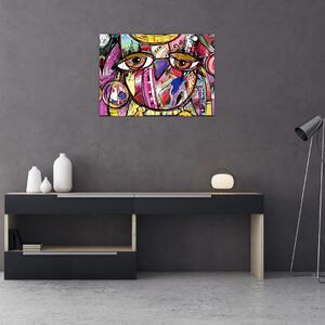 Slika - Ulična umetnost - sova (70x50 cm)