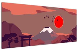 Slika - ilustracija gore Fuji (120x50 cm)