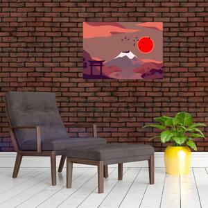 Slika - ilustracija gore Fuji (70x50 cm)