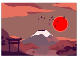 Slika - ilustracija gore Fuji (70x50 cm)
