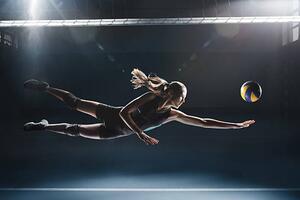 Fotografija Volleyball player jumping to the ball, Stanislaw Pytel