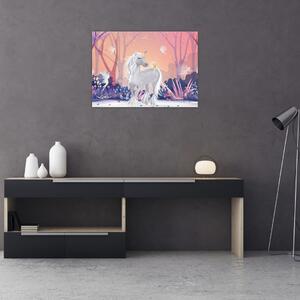 Slika - Samorog v čarobnem gozdu (70x50 cm)