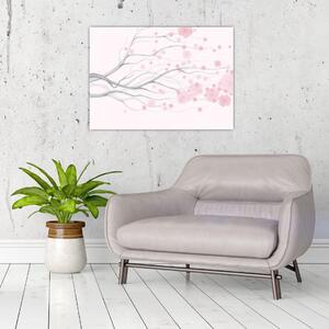 Slika - Rožnate rože (70x50 cm)