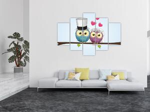 Slika - Zaljubljene sove (150x105 cm)