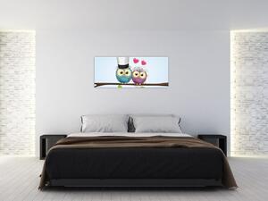 Slika - Zaljubljene sove (120x50 cm)