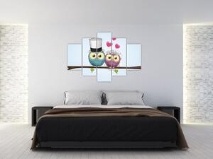 Slika - Zaljubljene sove (150x105 cm)