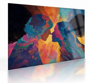 Staklena slika - Kozmička ljubav (70x50 cm)