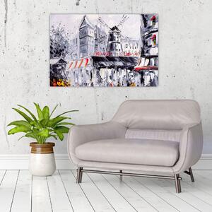 Slika - Ulica v Parizu, oljna slika (90x60 cm)