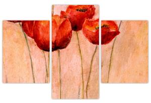 Slika - Rdeči tulipani (90x60 cm)