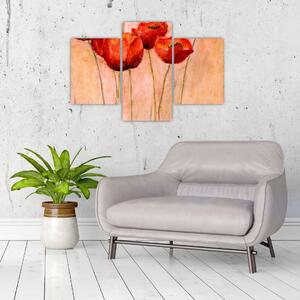 Slika - Rdeči tulipani (90x60 cm)