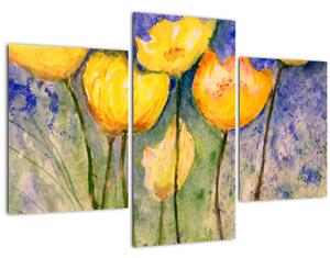 Slika - Rumeni tulipani (90x60 cm)