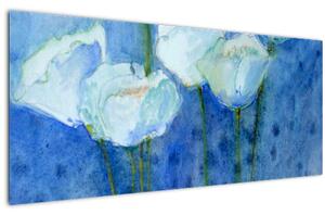 Slika - Beli tulipani (120x50 cm)