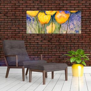 Slika - Rumeni tulipani (120x50 cm)