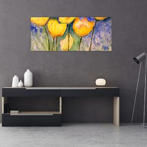 Slika - Rumeni tulipani (120x50 cm)